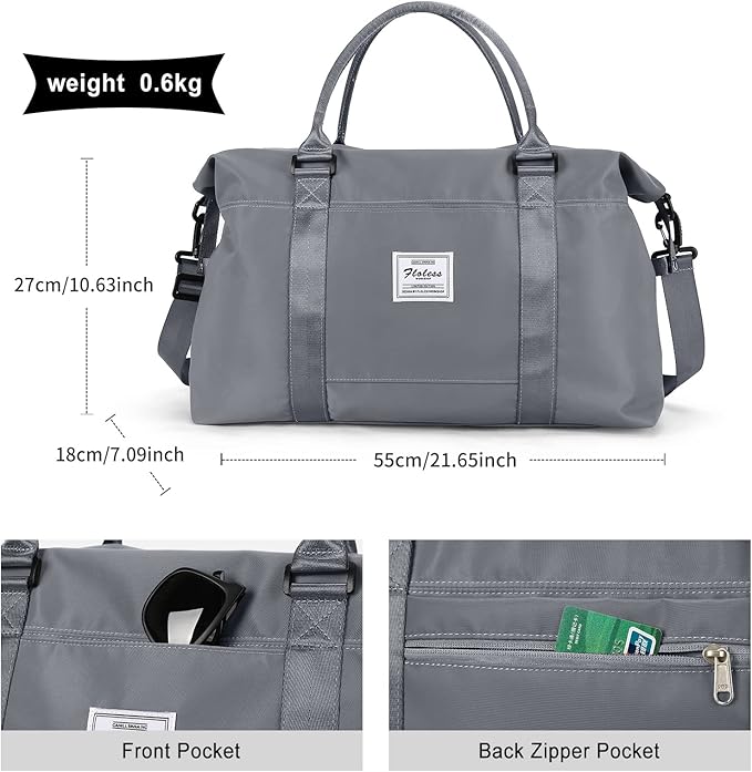 Travel Duffel Bag,Sports Tote Gym Bag,Shoulder Weekender Overnight Bag for Women