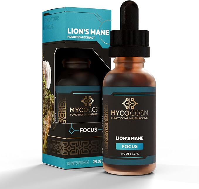 Lion's Mane Mushroom Supplement - Mushroom Extract to Support Focus & Memory - Mushroom Drops - Brain Health - Non-GMO, Vegan, Lab Tested - 2Fl Oz 60 Servings