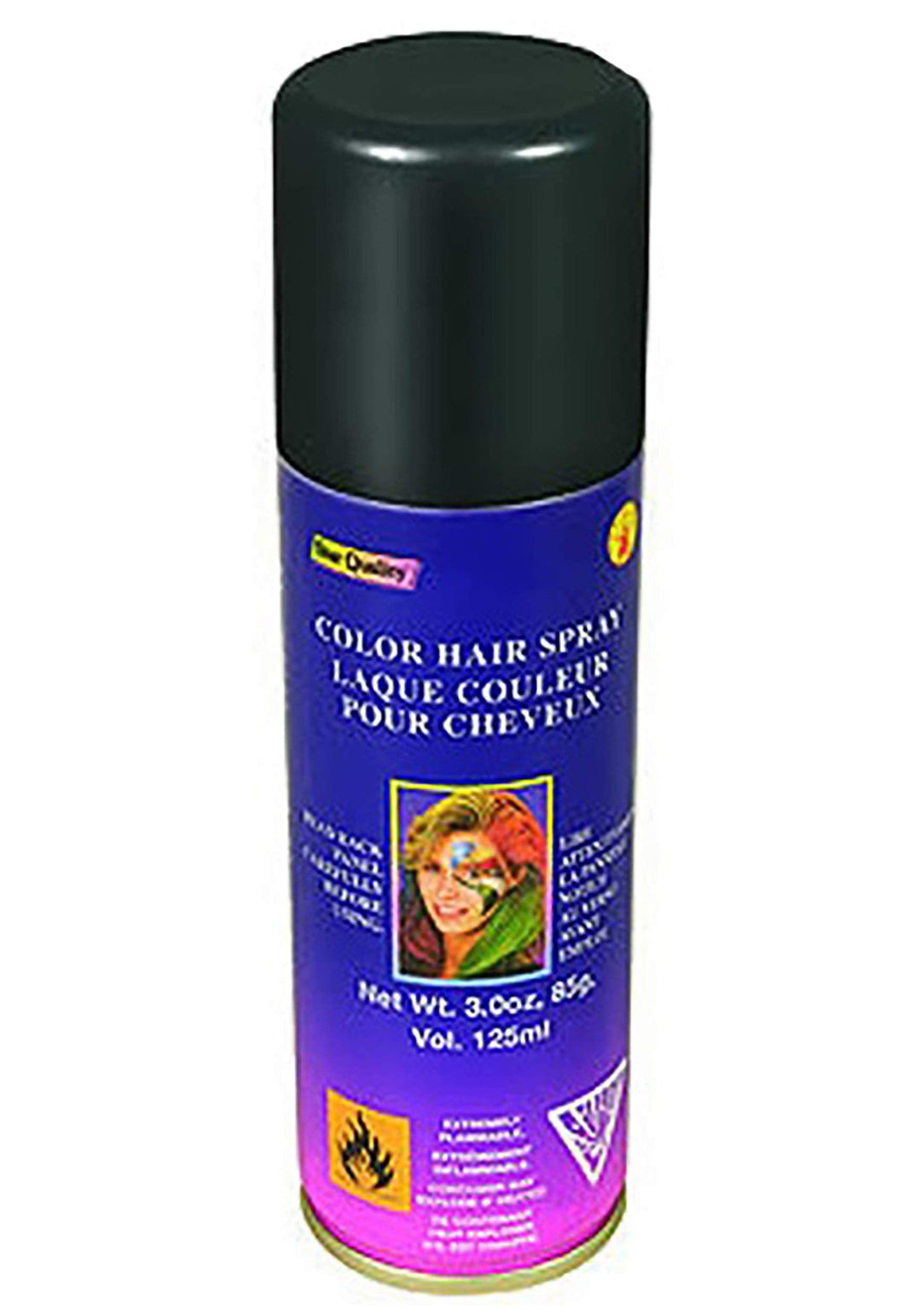 Rubie'S Color Hairspray, Black 3 Ounce (Pack Of 1)