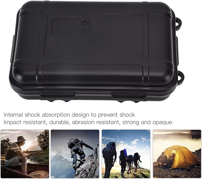 Anti-Pressure Shockproof Container Box, Small Waterproof Plastic Dry Storage Box with Foam, for Outdoor Camping Wilderness Survival