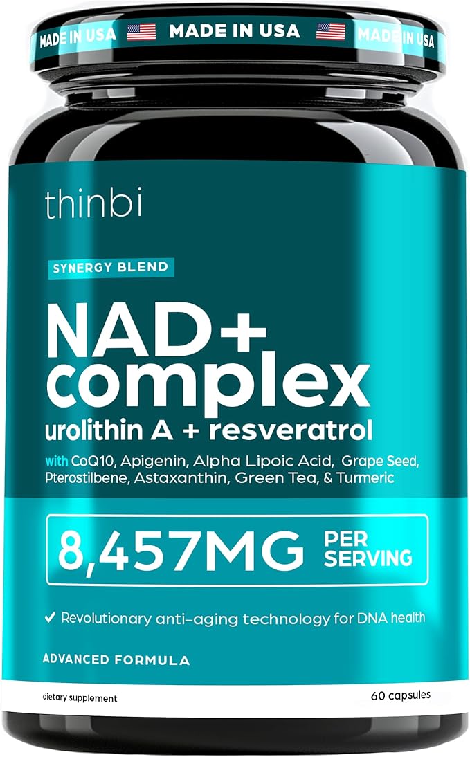 NAD Supplement 8457 mg Extra Strength NMN Alternative Liposomal, Green Tea + Astaxanthin for Women & Men, Resveratrol, CoQ10, Alpha Lipoic Acid – Energy Anti-Aging,Cell Regeneration –30-Day