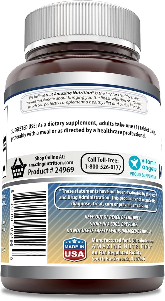 Amazing Formulas Magnesium Citrate | 200 Mg Tablets | Mineral Supplement | Non-GMO | Gluten Free | Made in USA (1 Pack, 240 Count)
