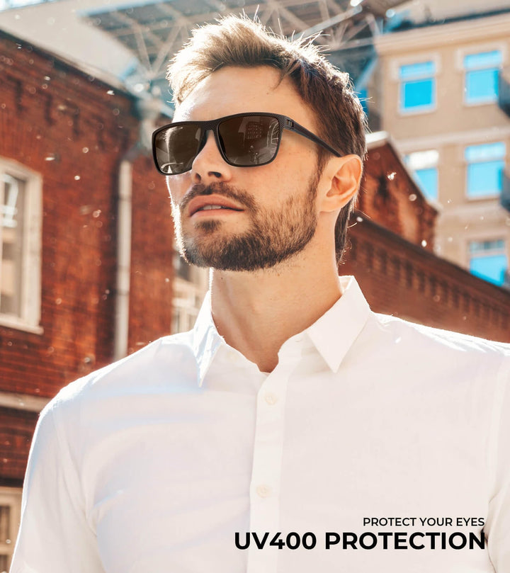 KALIYADI Polarized Sunglasses Men, Lightweight Mens Sunglasses Polarized UV Protection Driving Fishing Golf (Ice Blue/Green/Pink)