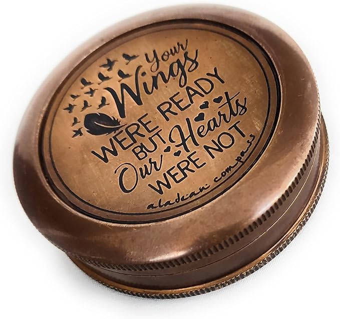 Bereavement Memorial Gift for Condolence | Sympathy Gift in Loving Memory of - Loss of Mother Father Son Daughter Loved One Grief - Remembrance Keepsake Gift Engraved Compass