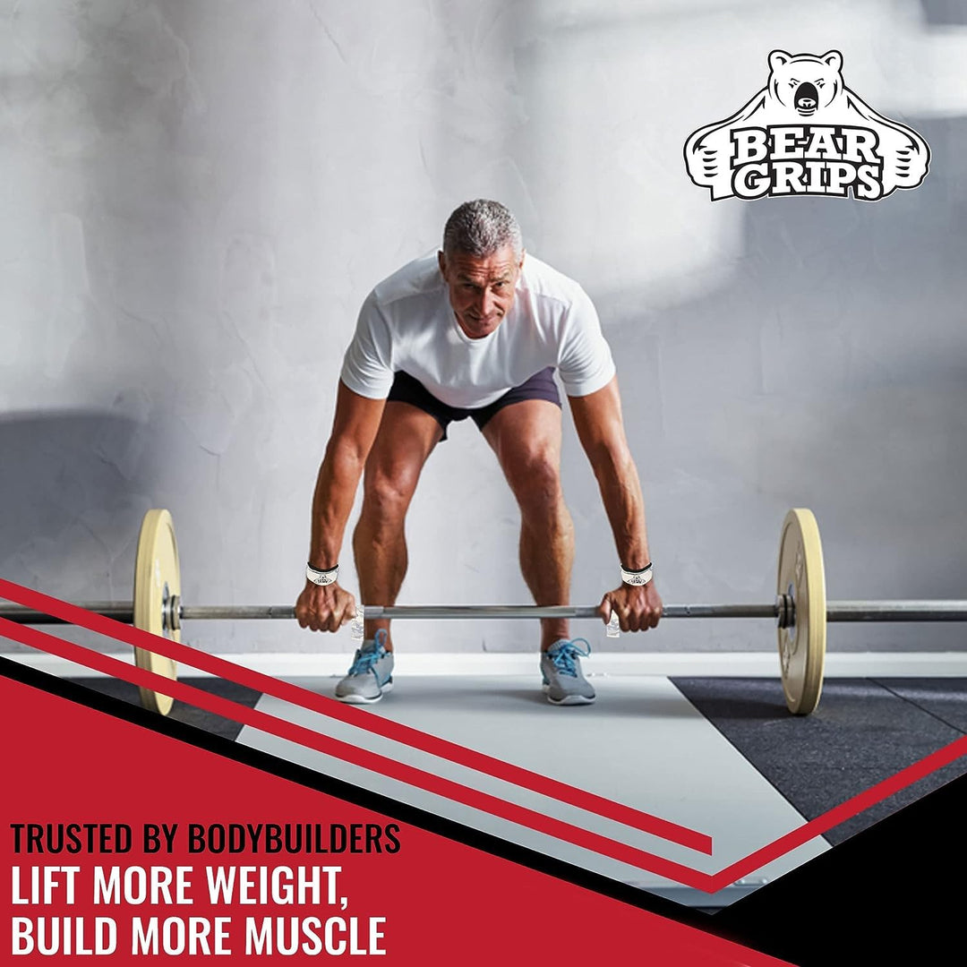 Bear Grips Lifting Straps Gym, Wrist Straps for Weightlifting, Gym Straps, Weightlifting Straps, Deadlift Straps, Weight Lifting Straps for Men, Weight Straps Lifting Women, 2 Lifting Strap Navy Blue