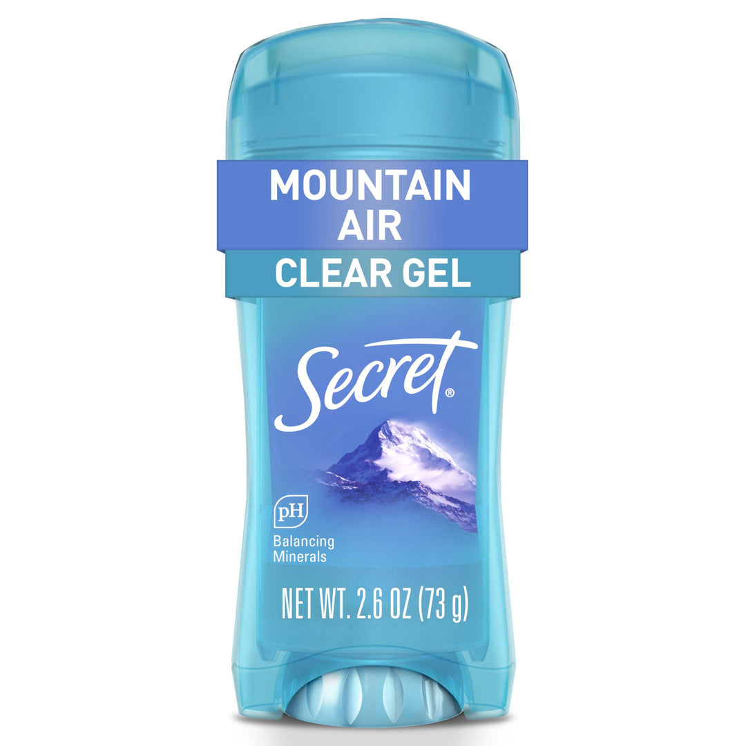 Secret Fresh Antiperspirant Deodorant for Women, 72hr Breathable Sweat & Odor Protection, Instant Freshness & Gentle, PH Balancing Minerals, Clear Gel, Mountain Air Scent, 2.6 oz