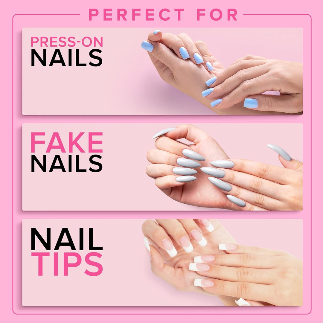 Super Strong Nail Glue | 8ml Brush-On for Press-On & Acrylic Nails – Long-Lasting