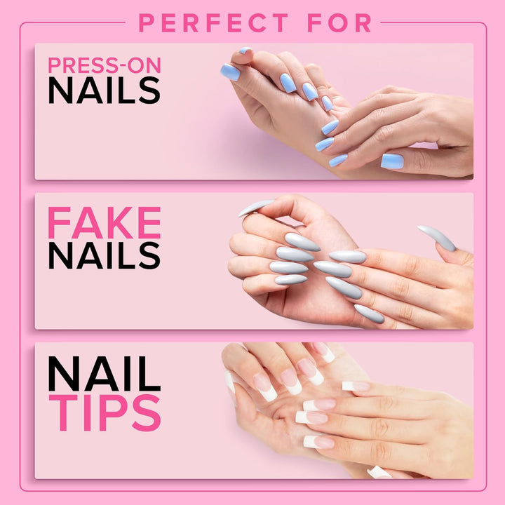 Super Strong Nail Glue | 8ml Brush-On for Press-On & Acrylic Nails – Long-Lasting