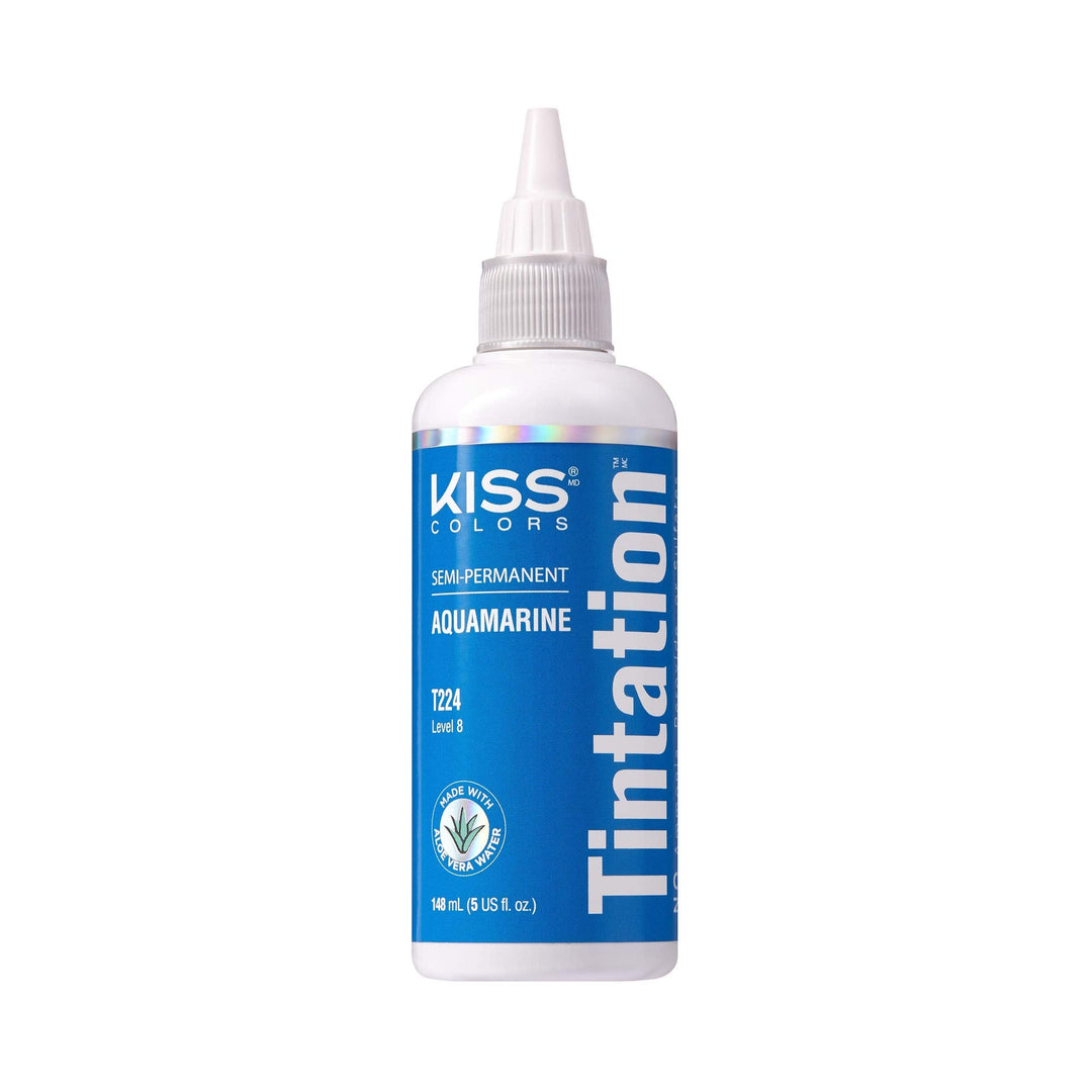 Kiss Tintation Semi-Permanent Hair Color Treatment 148 Ml (5 Us Fl.Oz) (Aquamarine)