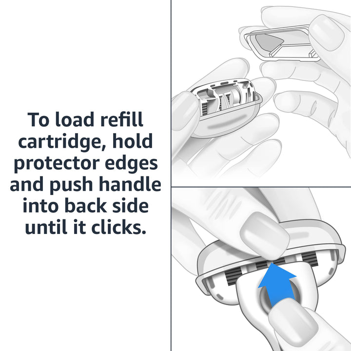 Amazon Basics 5-Blade Razor for Women, Handle, 2 Cartridges & Shower Hanger (Cartridges fit Amazon Basics Razor Handles only) (Previously Solimo)