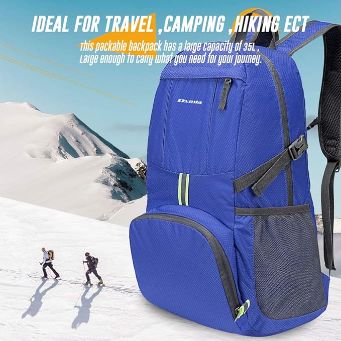 35L Lightweight Packable Backpack Waterproof Durable Hiking Travel Backpack Daypack