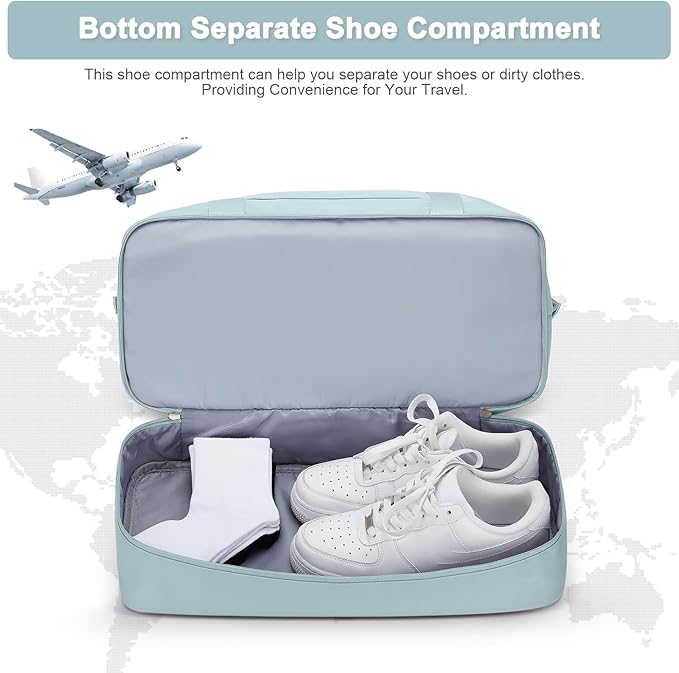 Travel Duffel Bag,Sports Tote Gym Bag,Shoulder Weekender Overnight Bag for Women