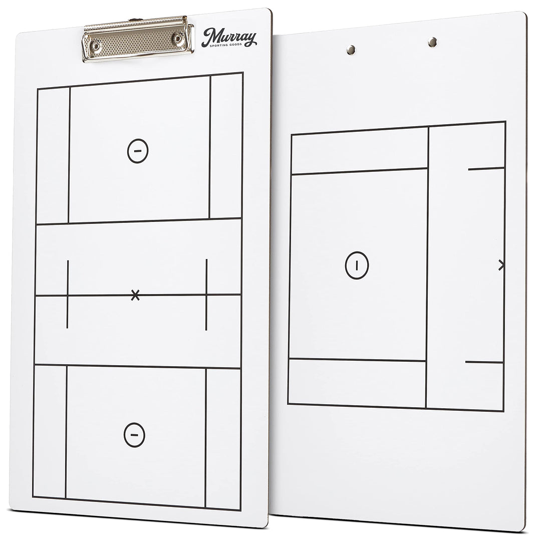 Murray Sporting Goods Dry Erase Coaches Clipboard | Double-Sided Dry Erase White Board (Lacrosse)