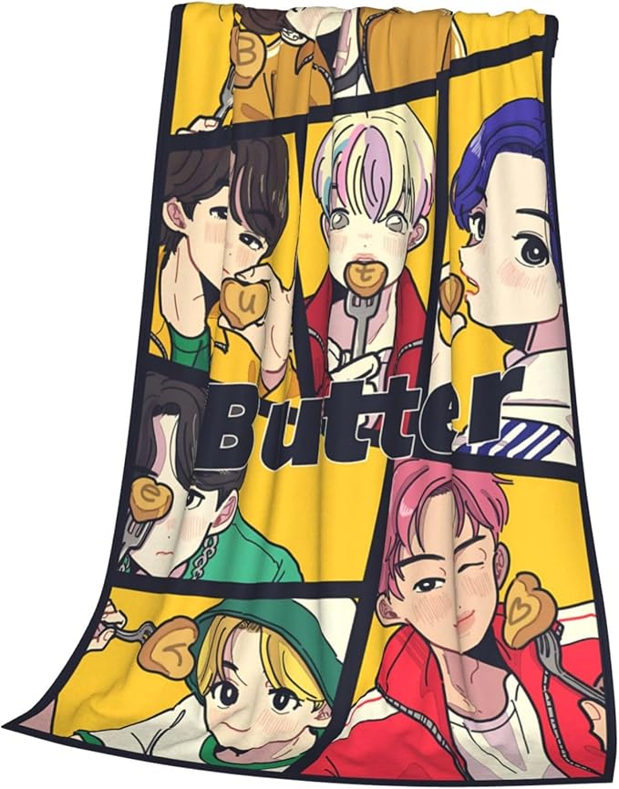 Blanket 50"X60" Soft and Comfortable Warm Fleece Throw Full Picture of Idol Group Blankets Yoga Blankets Beach Blanket Picnic Blankets for Dorm Room Decor Sofa Bed Camping Travel All Season