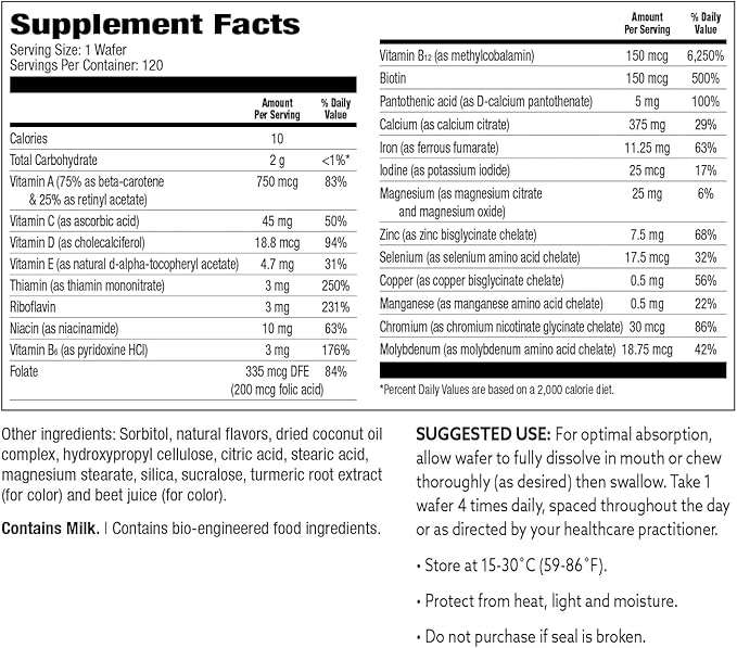 Bariatric Choice All-in-One Chewable Bariatric MultiVitamin with Iron & Calcium Citrate, Tropical Citrus (120ct)