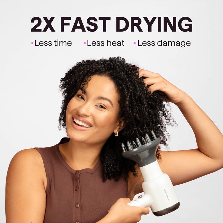 Wavytalk 1875W Ionic Hair Dryer | Diffuser & Comb for Curly Hair | Green