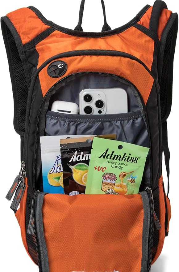 15L Insulated Hydration Backpack Pack with 2L Water Bladder Lightweight Hiking Backpack Bag for Women Men Daypack for Hiking Running Festival Camping Biking