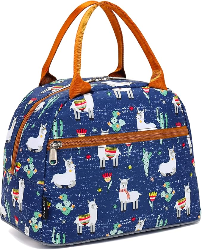 FlowFly Lunch Bag Tote Bag Lunch Organizer Lunch Holder Insulated Lunch Cooler Bag for Women/Men (Alpaca)