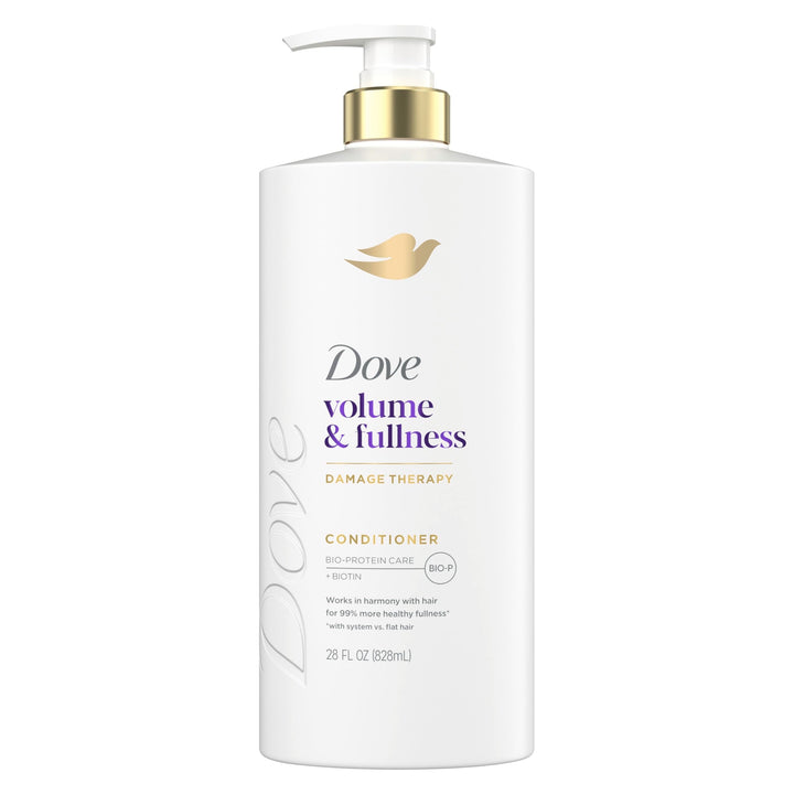 Dove Conditioner Volume & Fullness for Fine, Thin Hair with Liquid Bio-Protein Care Technology and Biotin 28 Fl oz