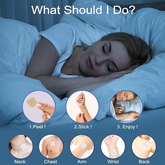 60 Patches Sleep Patches for Adults - Pure Plant Extract Sleeping Patch - Sleep Aids Without Side Effects - Enjoy Deep Sleep, Eliminate Groggy Mornings