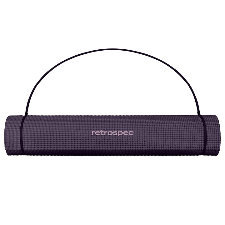 Retrospec Pismo Yoga Mat for Men & Women - 72” x 24” x 5mm - Extra Long Non Slip Exercise Mat for Yoga, Pilates, Stretching, Floor & Home Workouts - Eggplant