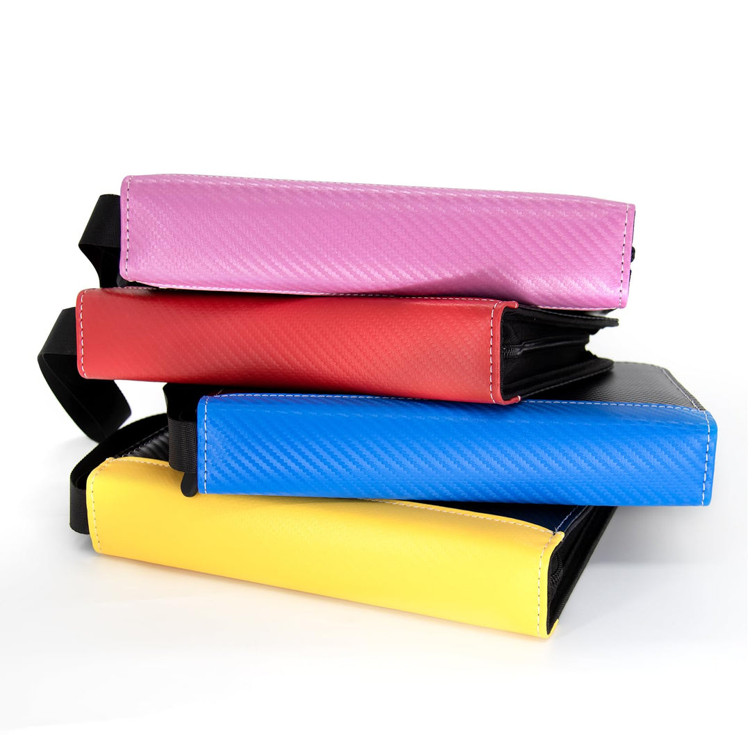 MaoKea Card Binder For Card 4-Pocket Sleeves with 440 Cards Holder,Game Collection Binder Card Holder Of Fit for TCGcard album,game card Yugioh Trading Sports Cards (Pink and black)