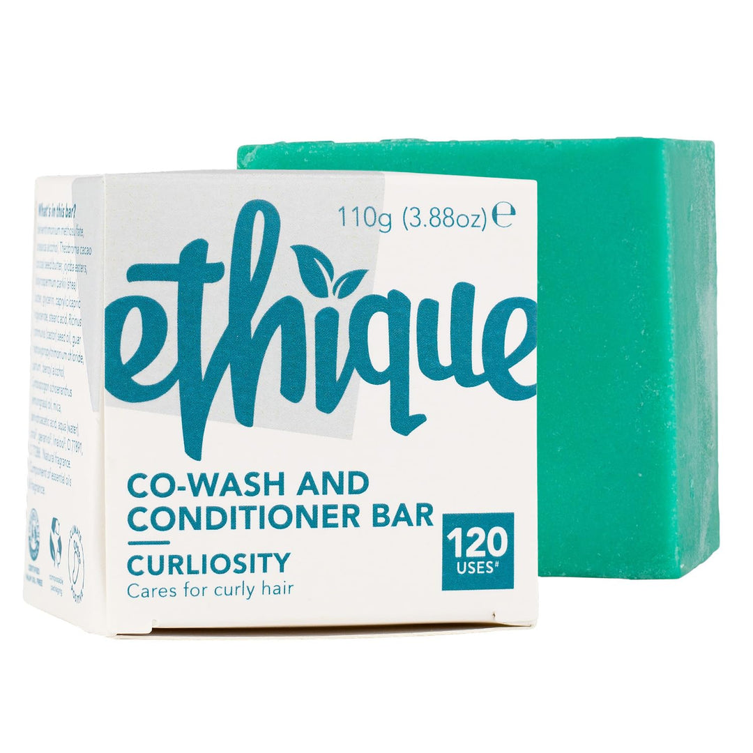 Ethique Curl Conditioner Bar For For Thick, Curly Hair - Curliosity |Curl Defining, Deeply Moisturizing, Vegan, Cruelty-Free, 3.