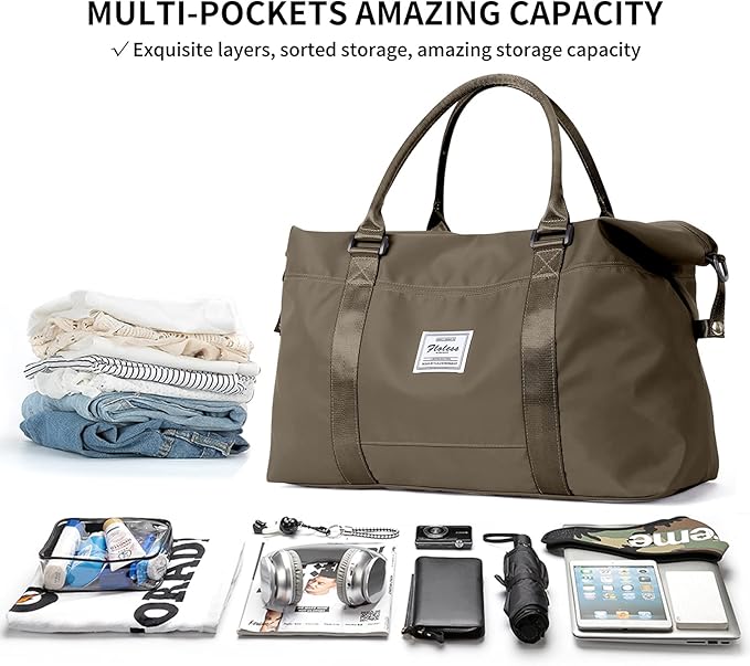 Travel Duffel Bag,Sports Tote Gym Bag,Shoulder Weekender Overnight Bag for Women