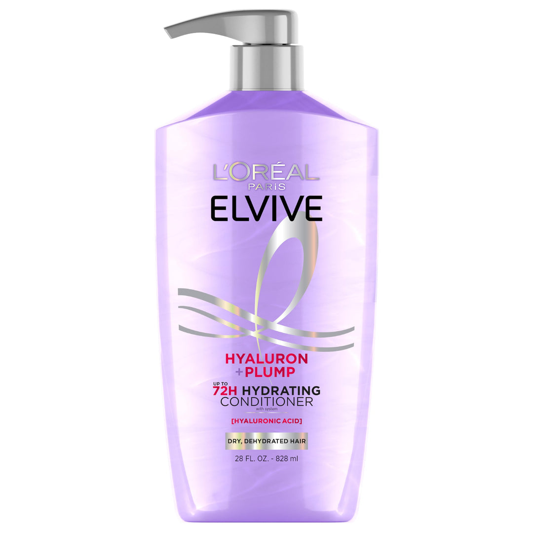 L'Oreal Paris Elvive Hyaluron Plump Hydrating Conditioner for Dehydrated, Dry Hair Infused with Hyaluronic Acid Care Complex, Paraben-Free, 26.5 Fl Oz