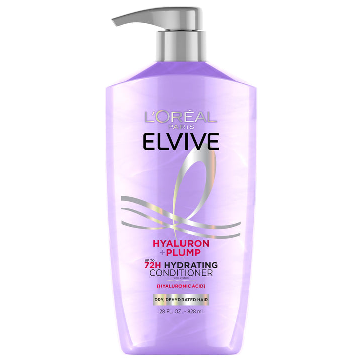 L'Oreal Paris Elvive Hyaluron Plump Hydrating Conditioner for Dehydrated, Dry Hair Infused with Hyaluronic Acid Care Complex, Paraben-Free, 26.5 Fl Oz