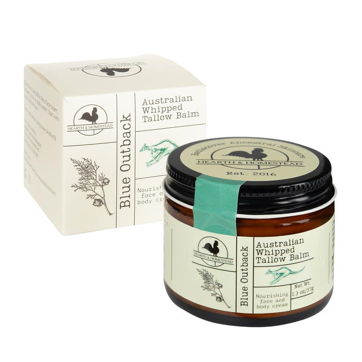 Handmade Unscented Whipped Tallow Balm | Organic Body Butter for Eczema & Rosacea - 1.3 oz