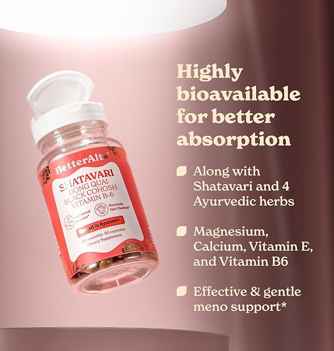 Shatavari Capsules | with Dong Quai & Black Cohosh | Helps with Meno Support | Supplement for Women | 1-Month Pack