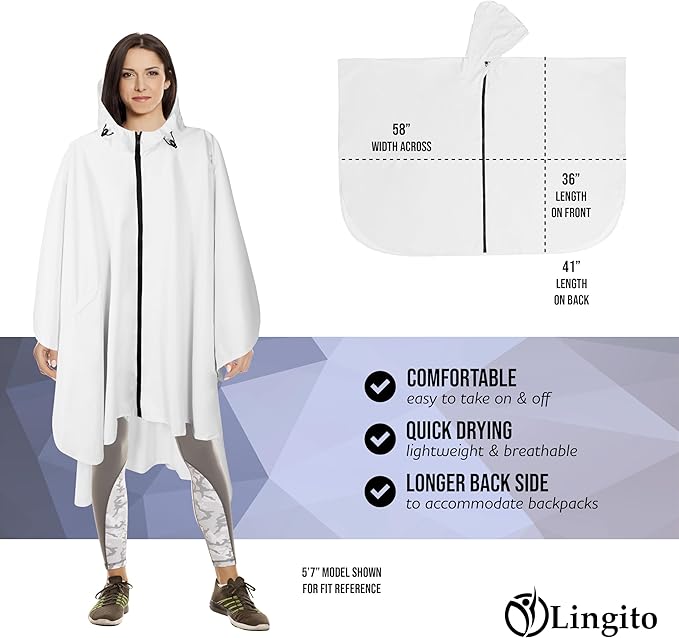 Heavy Duty Rain Poncho for Backpacking, Waterproof Lightweight for Adults, Military, Emergency, Camping, Men, Women