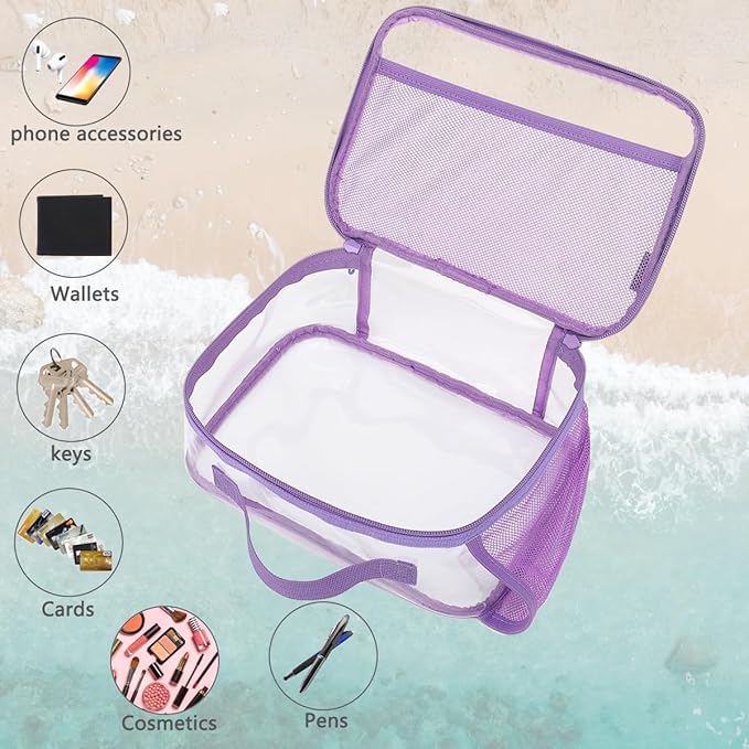 FlowFly Kids Lunch box Insulated Soft Bag Mini Cooler Back to School Thermal Meal Tote Kit for Girls, Boys,ClearPurple