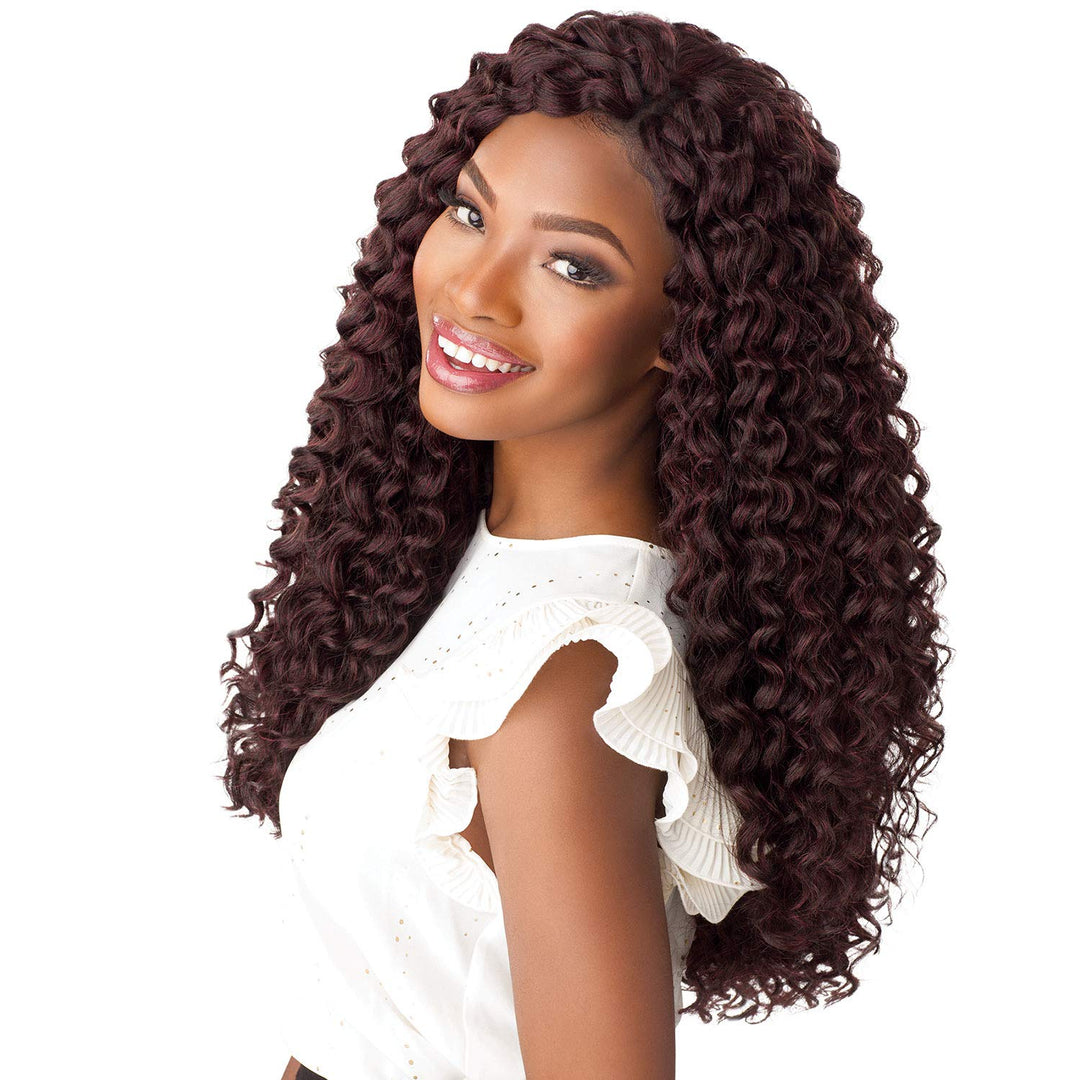 Multi Pack Deals! Sensationnel Synthetic Hair Crochet Braids Lulutress Beach Curl 18'' (6-Pack, 1B)