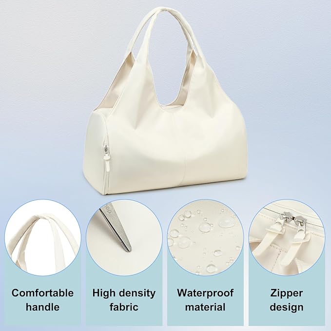 forestfish Yoga Gym Bag for Women with Shoes Compartment & Wet Dry Storage Pockets Lightweight Duffel Bag