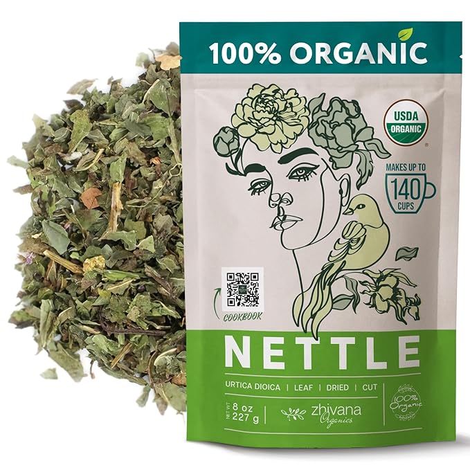 Stinging Nettle Tea Organic Loose Leaf - Dried Nettles Herb, Ortiga Tea – Cleanse Body, Remove Toxins, Easy Allergy – 10 oz
