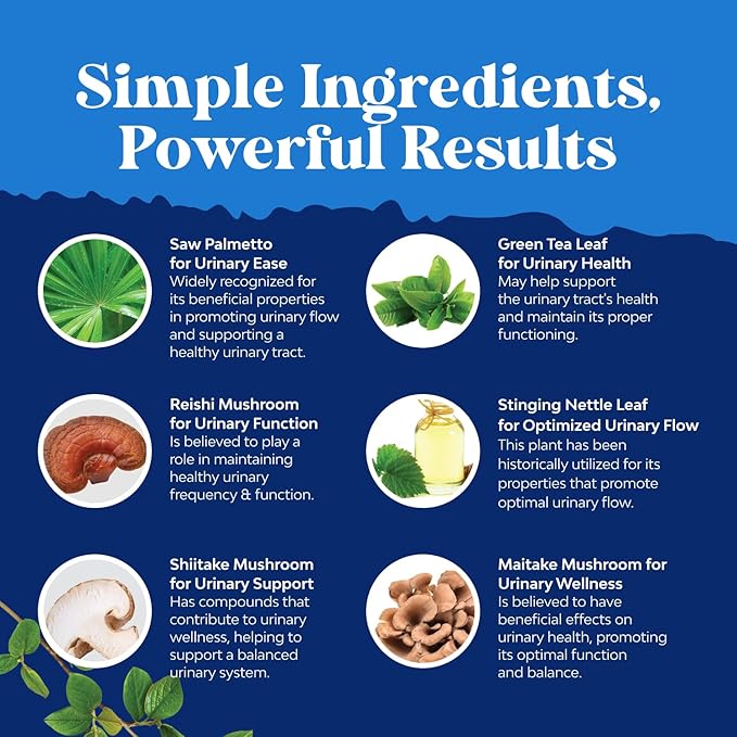 Herbal Prostate Supplement for Men - Potent Pygeum and Saw Palmetto Extract with Beta Sitosterol & Green Tea for Urinary Tract Support - Male Health Blend for Frequent Urination - 90 Capsules