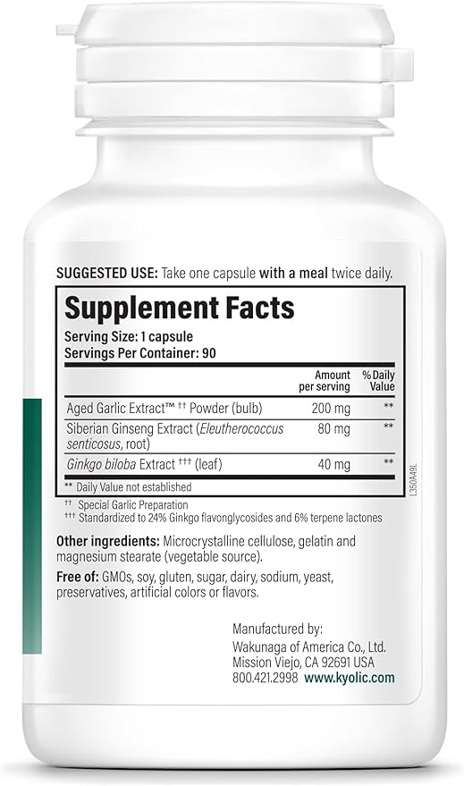 Kyolic Specialty Series, Brain Memory, Concentration & Recall, 90 Capsules