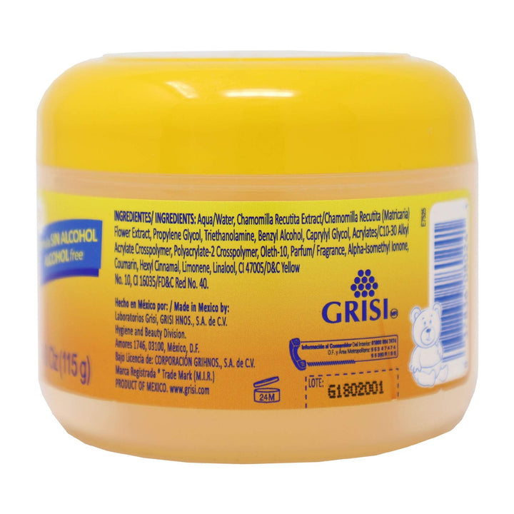 Ricitos de Oro Chamomile Hair Gel, Alcohol-Free, Hairstyling Product for Daily Use, Gentle Gel with Chamomile Extract for Children, Non-Greasy, 3-Pack of 4.05 Oz, 3 Jars
