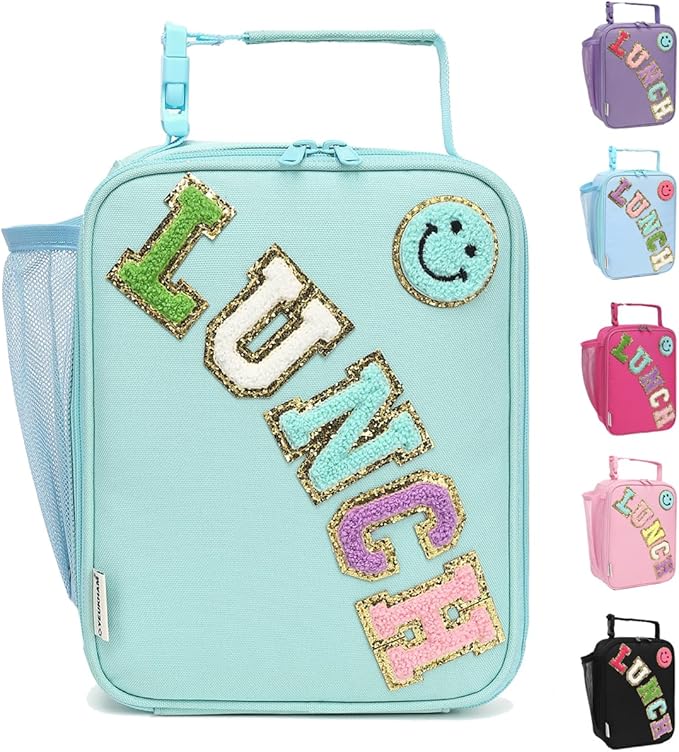 Insulated Lunch Bag for Women Girl Teen large Insulated Kid Lunch Bag,Large Reusable Cute Cooler Bag for School Work Picnic,Baby Green