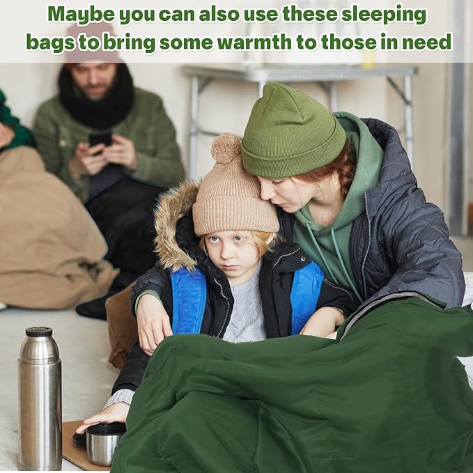 Tudomro 16 Pack Camping Sleeping Bags Bulk Adults Envelope 4 Season Cold Warm Weather Lightweight Waterproof Compact Backpacking Sleeping Bag for Travel Hiking