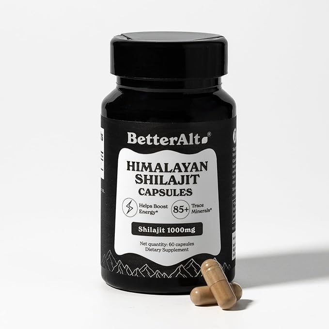 Shilajit Capsules | Himalayan Superfood | Lab-Tested for Purity | Helps Improve Energy & Stamina | 1-Month Dietary Supplement