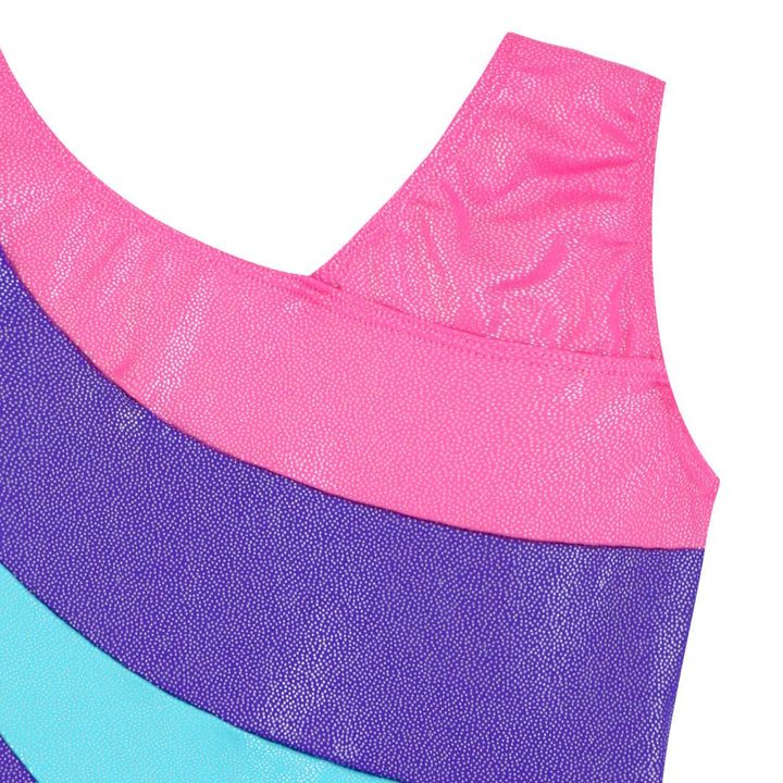 DAXIANG Gymnastics Leotards for Girls Dance Leotard for Girls Gymnastics Outfit Sparkle Purple 100