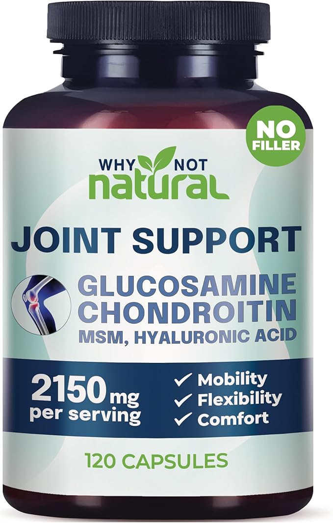 Why Not Natural Glucosamine Chondroitin, MSM, Joint Support Supplements - Knee Pain Joints Health Suppplement