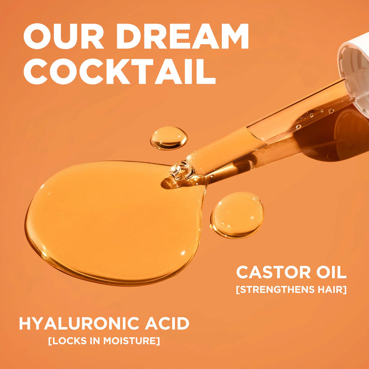 L'Oreal Paris Elvive Dream Lengths Curls Non-Stop Dreamy Curls leave-in conditioner, Paraben-Free with Hyaluronic Acid and Castor Oil. Best for wavy hair to coily hair, 10.2 fl oz