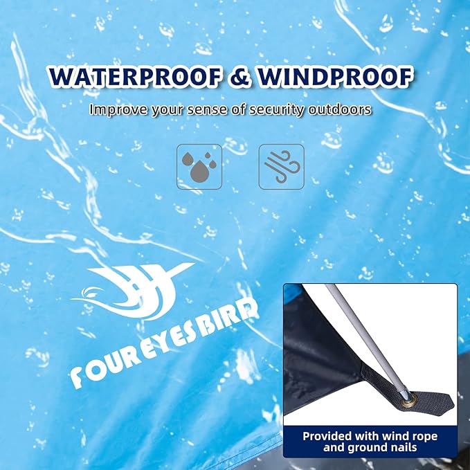 7.2 × 4 × 4 Feet Single Backpack Tent, Waterproof Camping and Hiking Tent can be Used by One Person, Light and Durable