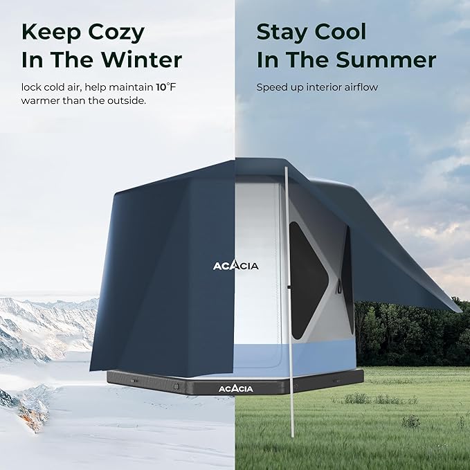 ACACIA Canopy 2-3 Person for Space Acacia Camping System, PU2000 Waterproof Camping Tarp for 4 Season Camping, UPF50+ Sunproof Tent Tarp with 2 Telescoping Poles, Carry Bag, Star Night