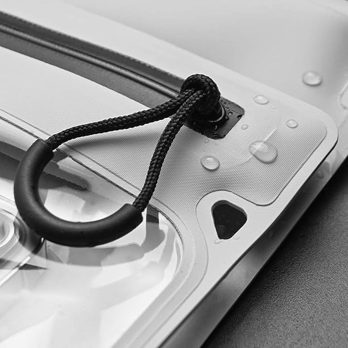 bitplay AquaSeal Sacoche White - Dry Bag/Phone Pouch with Adjustable Strap for Phone and Valuables