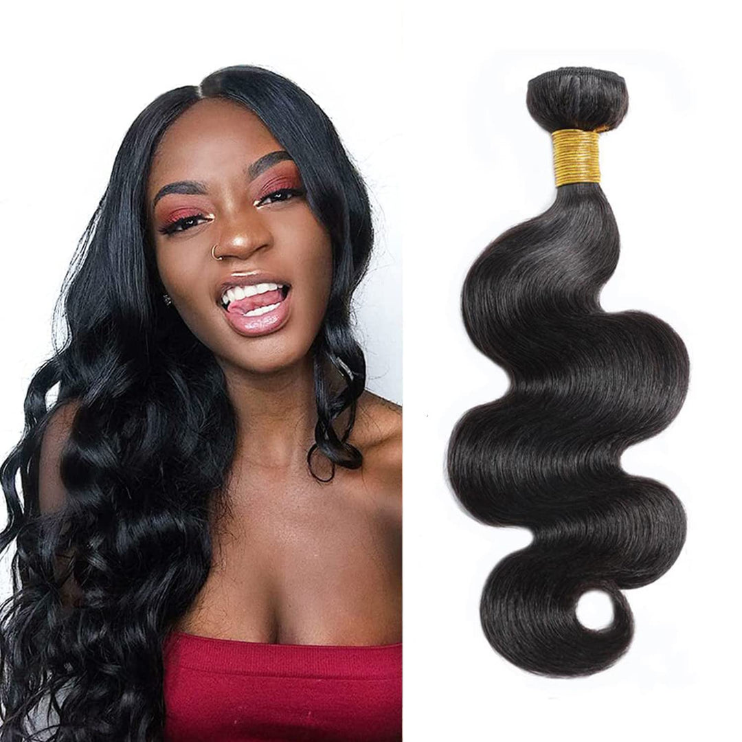 Selina Brazilian Hair Body Wave 2 Bundles With Closure Unprocessed Virgin Human Hair Bundles With Lace Closure 4X4 Free Part Nat